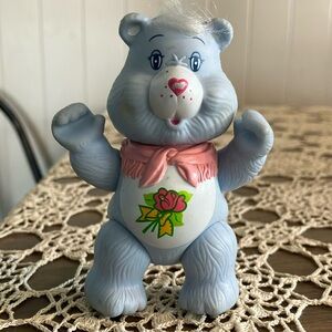 1984 Care Bear figure Grams Bear light blue Grandma AGC poseable toy Kenner